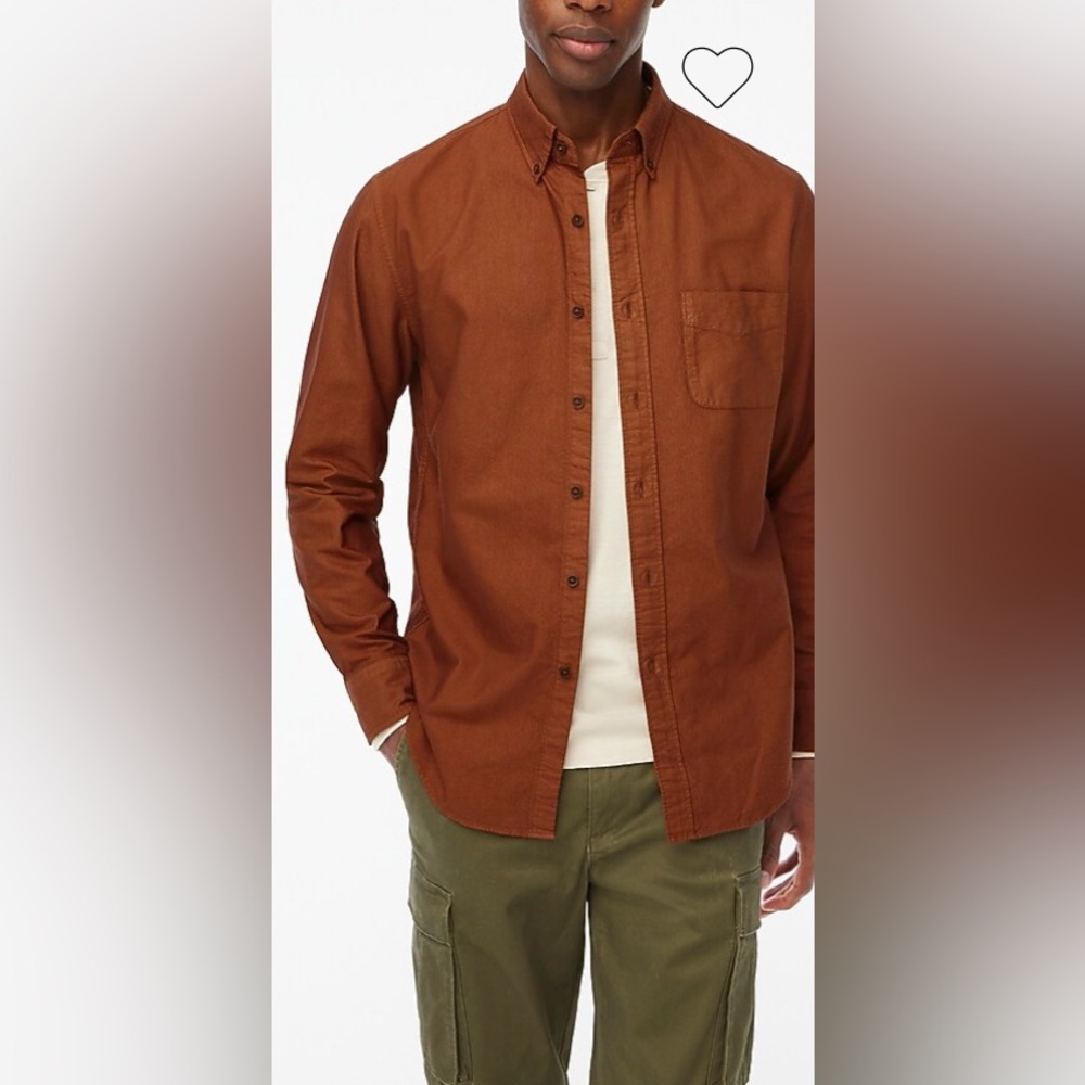 NWT JCrew Factory Garment-dyed oxford shirt